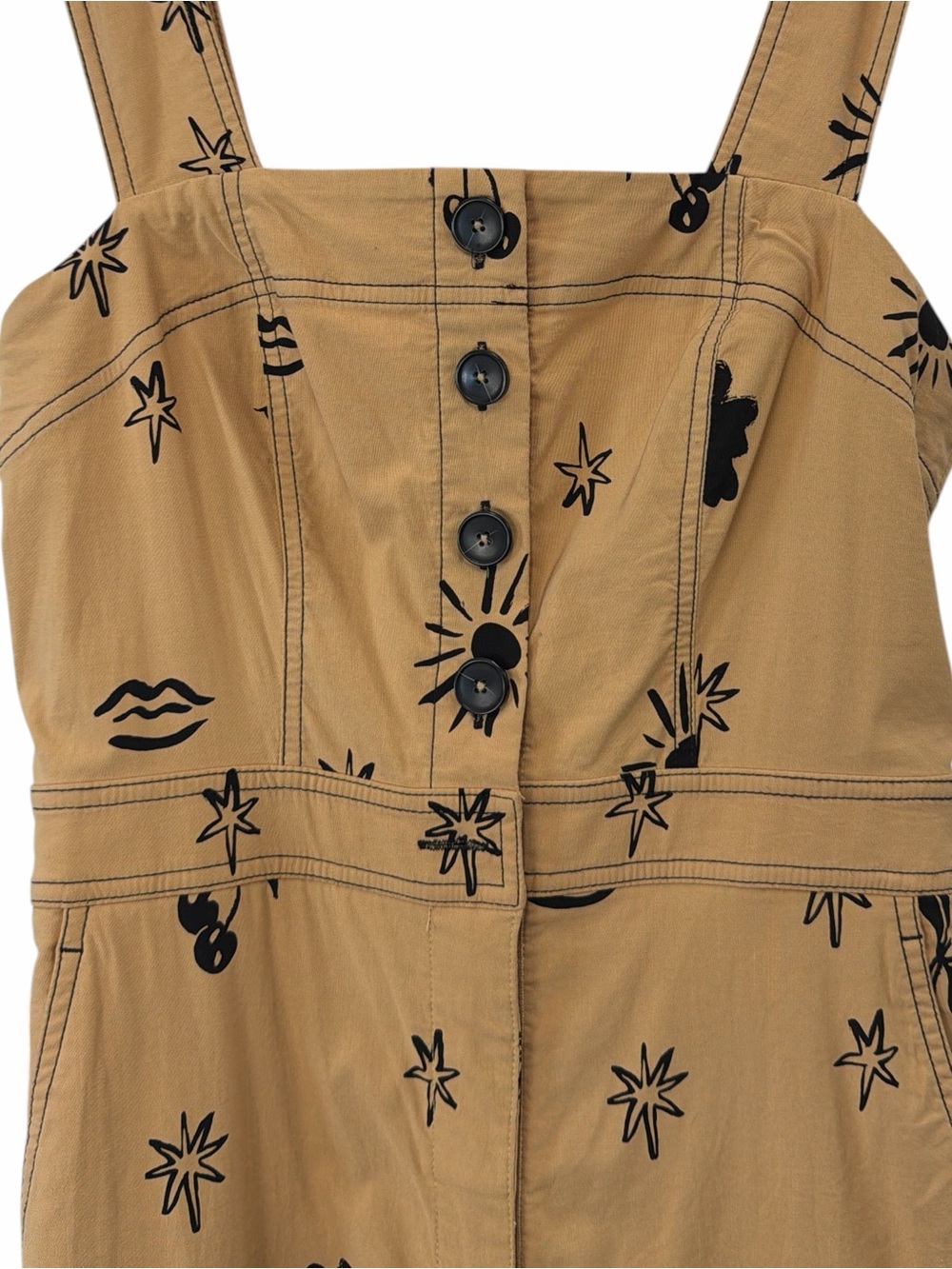 Anthropologie The Portside Button-Front Jumpsuit by Maeve Size 6 - Picture 5 of 6